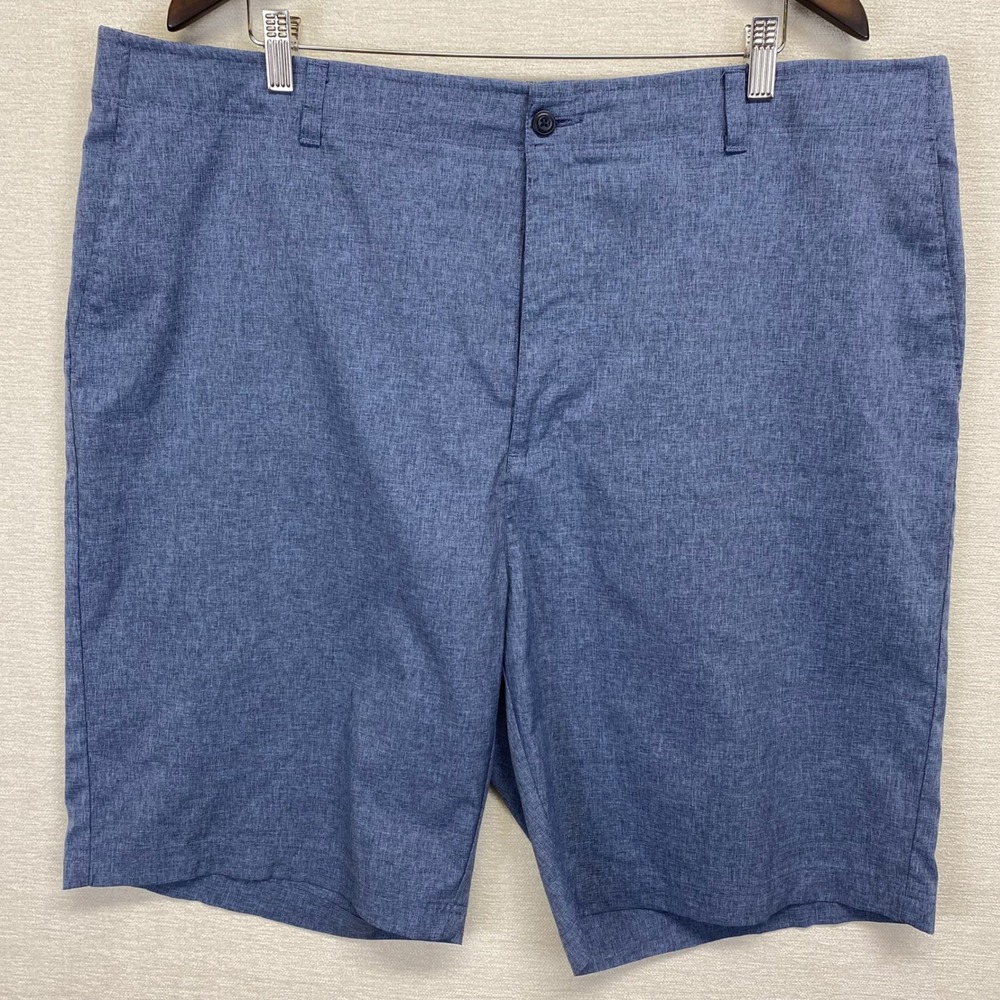 Ben Hogan Blue Heathered Shorts Mens Size 44‎ Golf Casual Flat Front Relaxed Fit